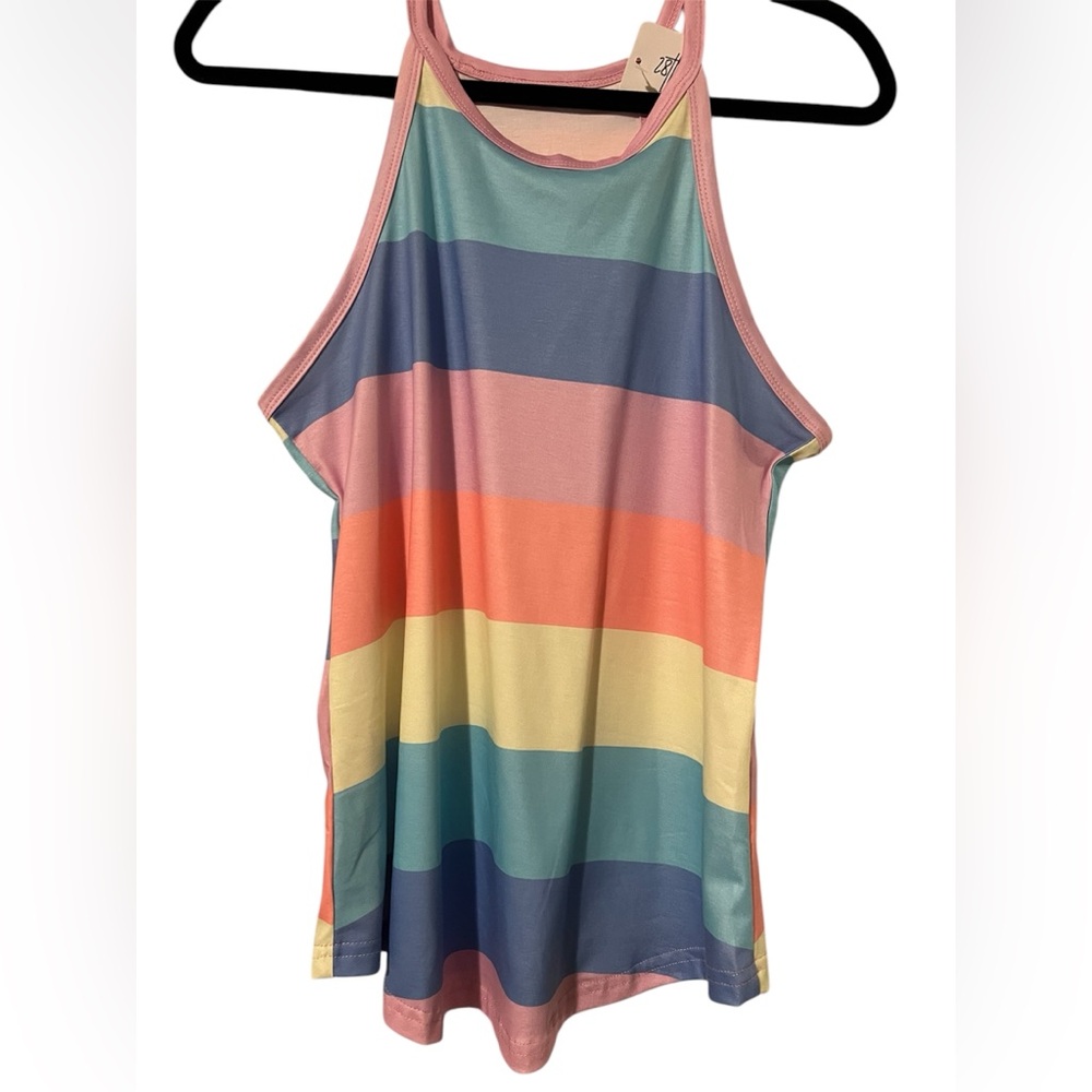 Colorful Striped Women's Tank Top